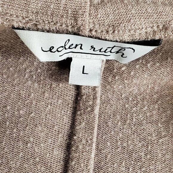 Eden Ruth Mauve Open Front Cardigan Long Sleeve Lightweight Sweater Size Large - Picture 4 of 6